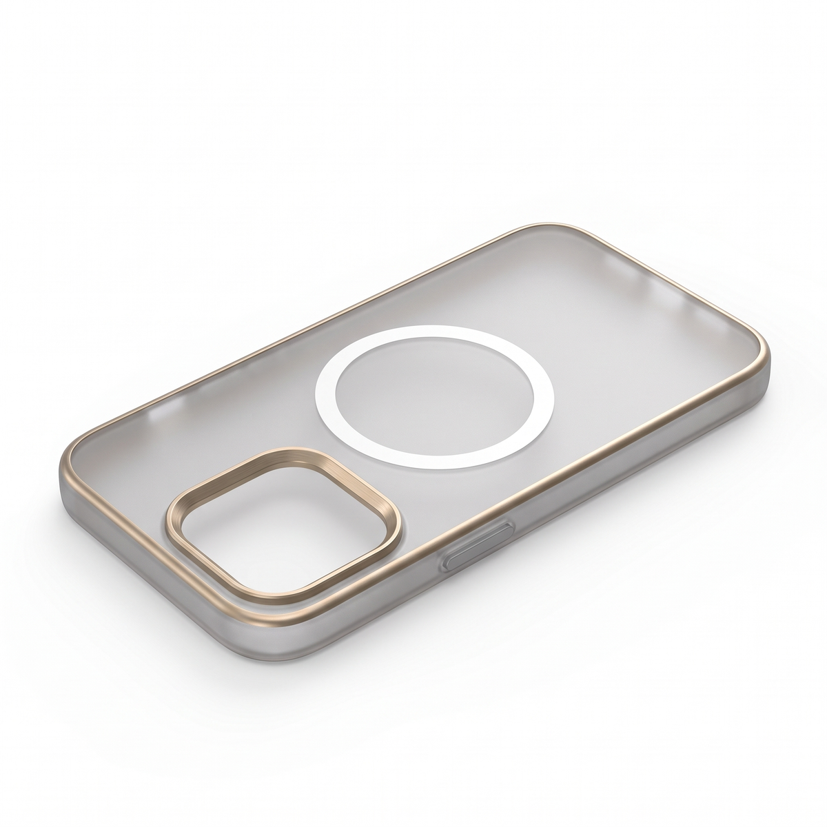 Frosted magnetic case lying flat
