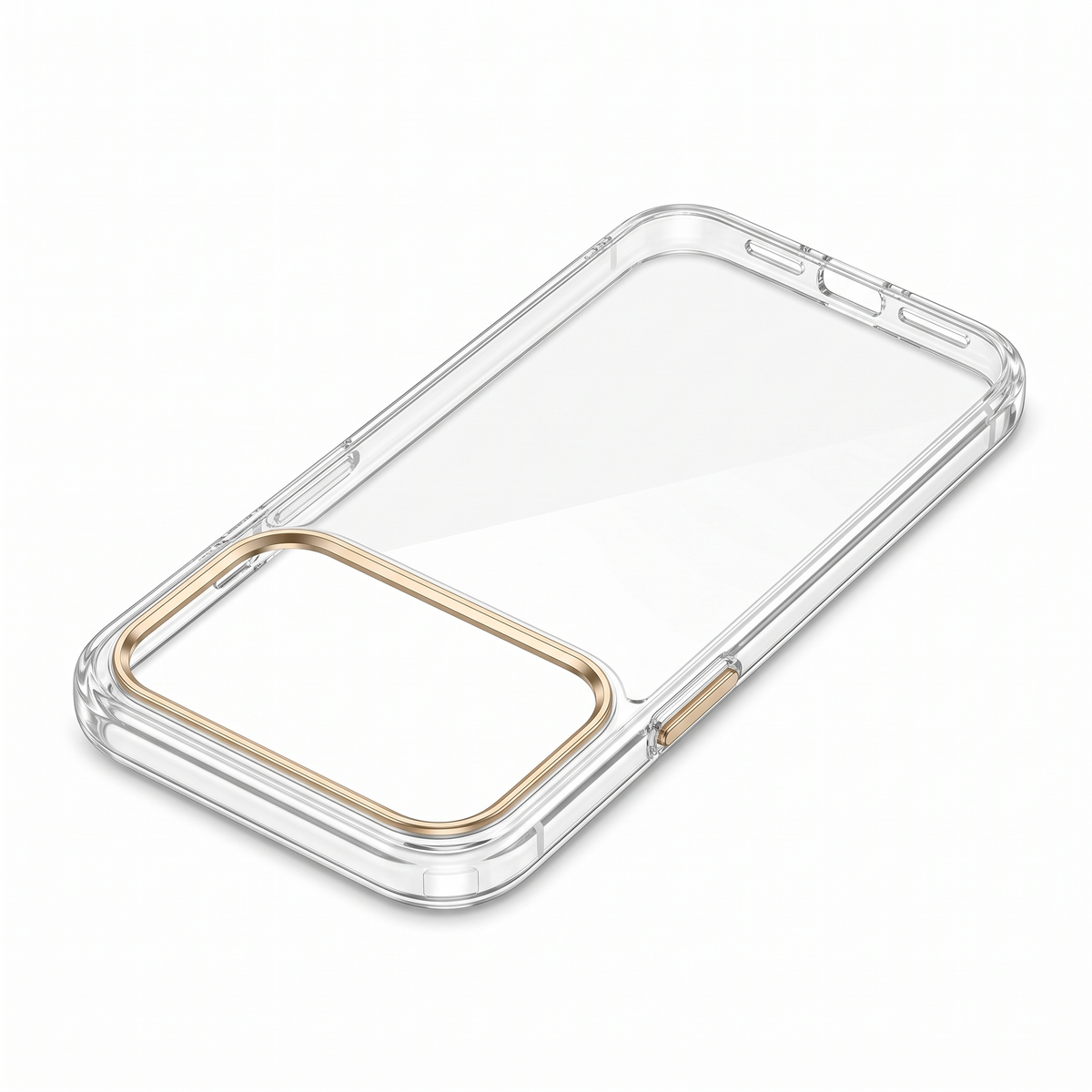Ultra-slim clear case lying flat
